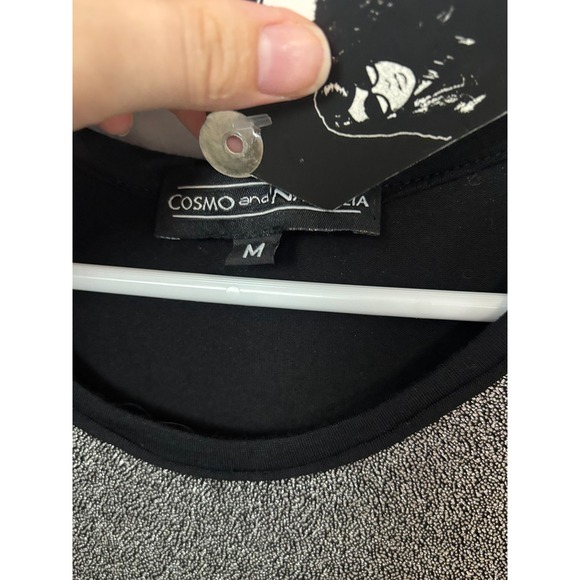 Cosmo and Nathalia Silver Metallic T-Shirt Dress Made‎ in LA - Picture 5 of 6